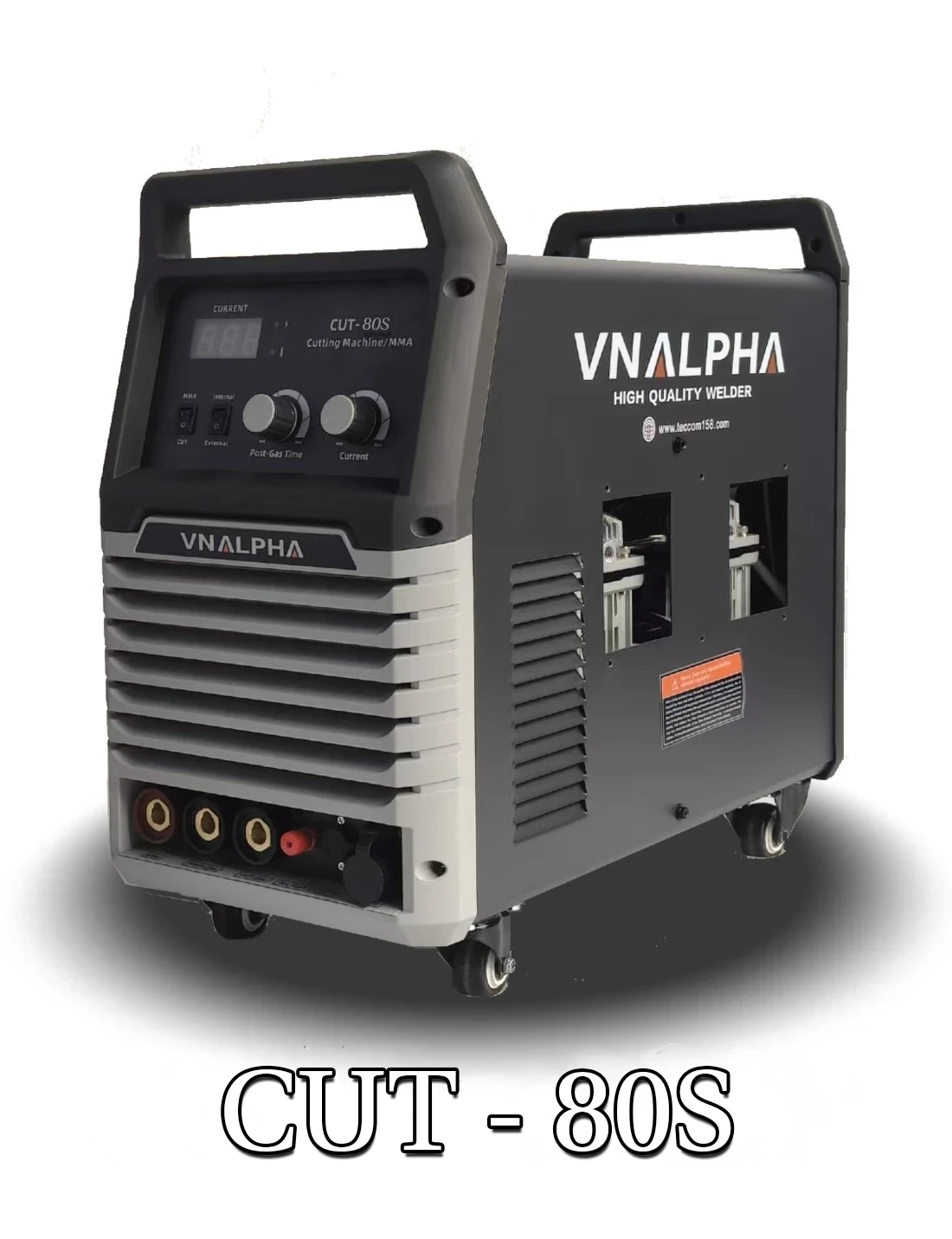 VNALPHA CUT-80S CẤU HÌNH 9 BO 4IGBT TÍCH HỢP MÁY NÉN KHÍ 1.1KW CẮT SẮT DÀY 25MM, HÀN QUE 2.5-5.0 LY, DẢI ĐIỆN RỘNG 180v-420v